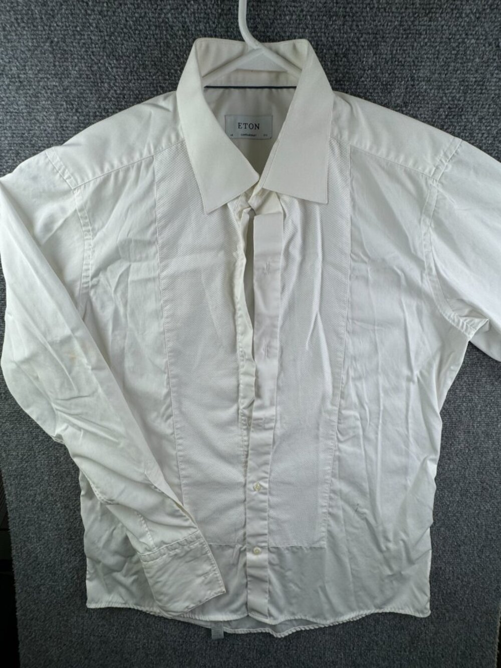 Eton Formal White 17.5 Button Up Shirt Long Sleeve Men Cotton SHAFTESBURY Woven